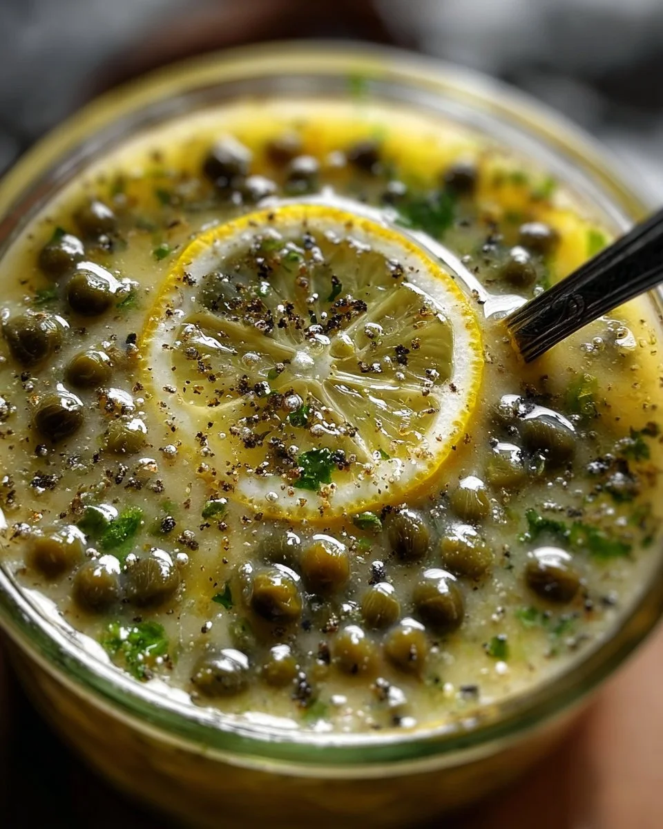 Delicious Lemon Caper Sauce drizzled over grilled fish