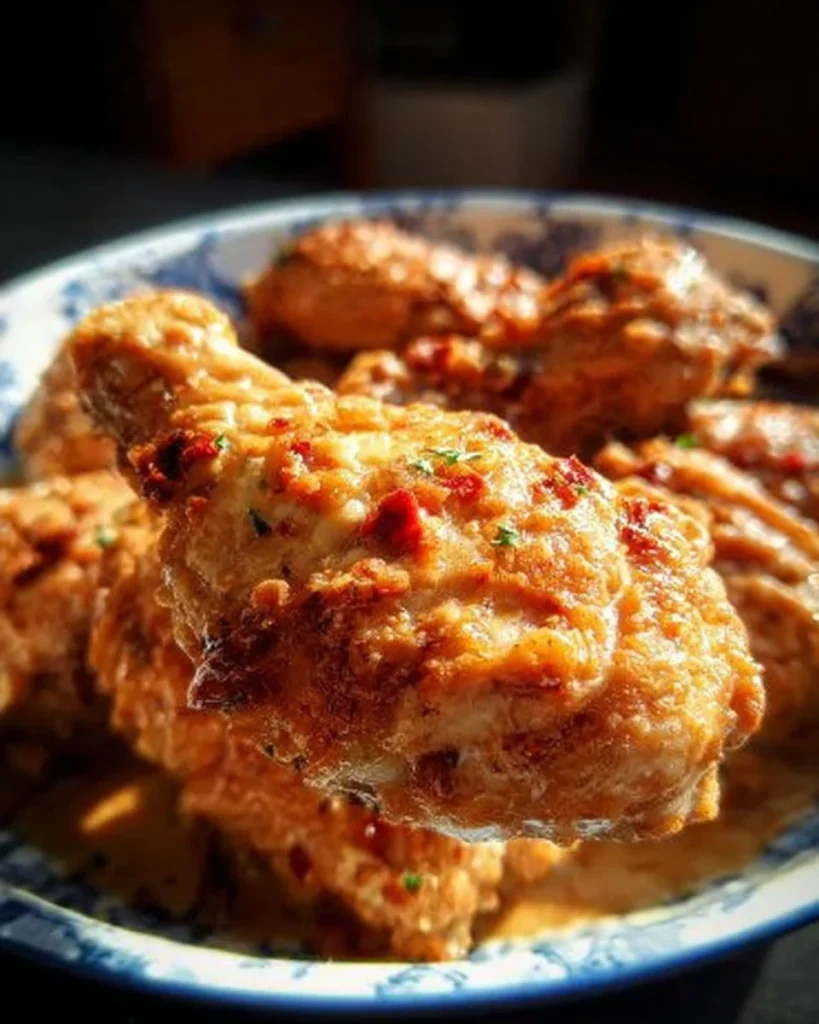 A delicious plate of Marry Me Chicken with creamy sauce and herbs