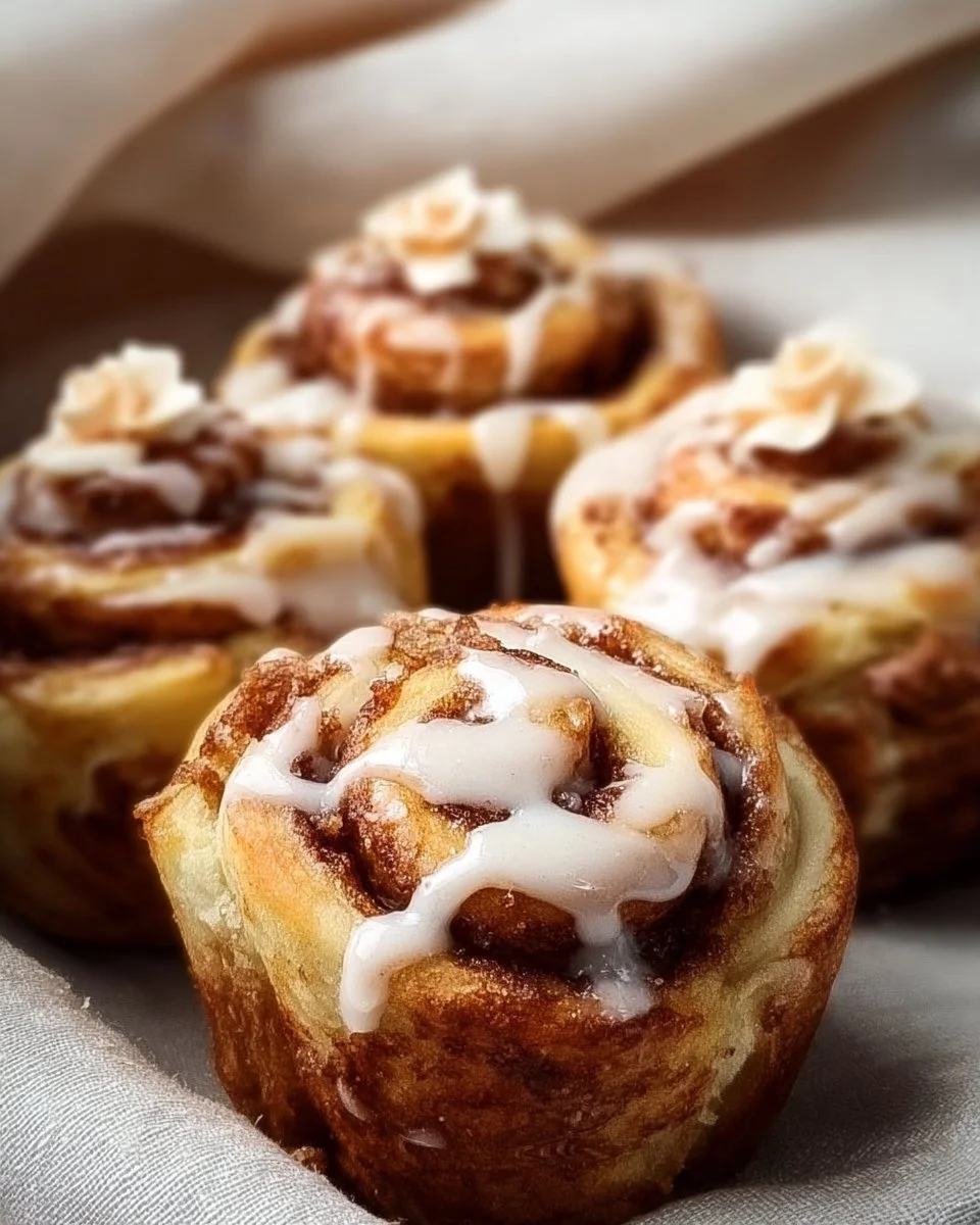 Muffin Cinnamon Rolls with delicious cinnamon swirl and icing