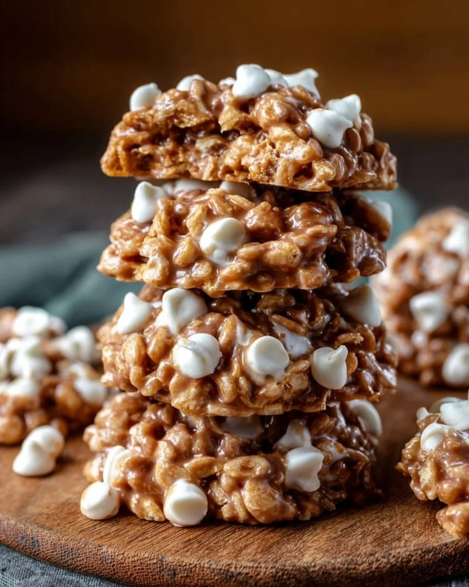 Delicious no-bake avalanche cookies made with chocolate and marshmallows
