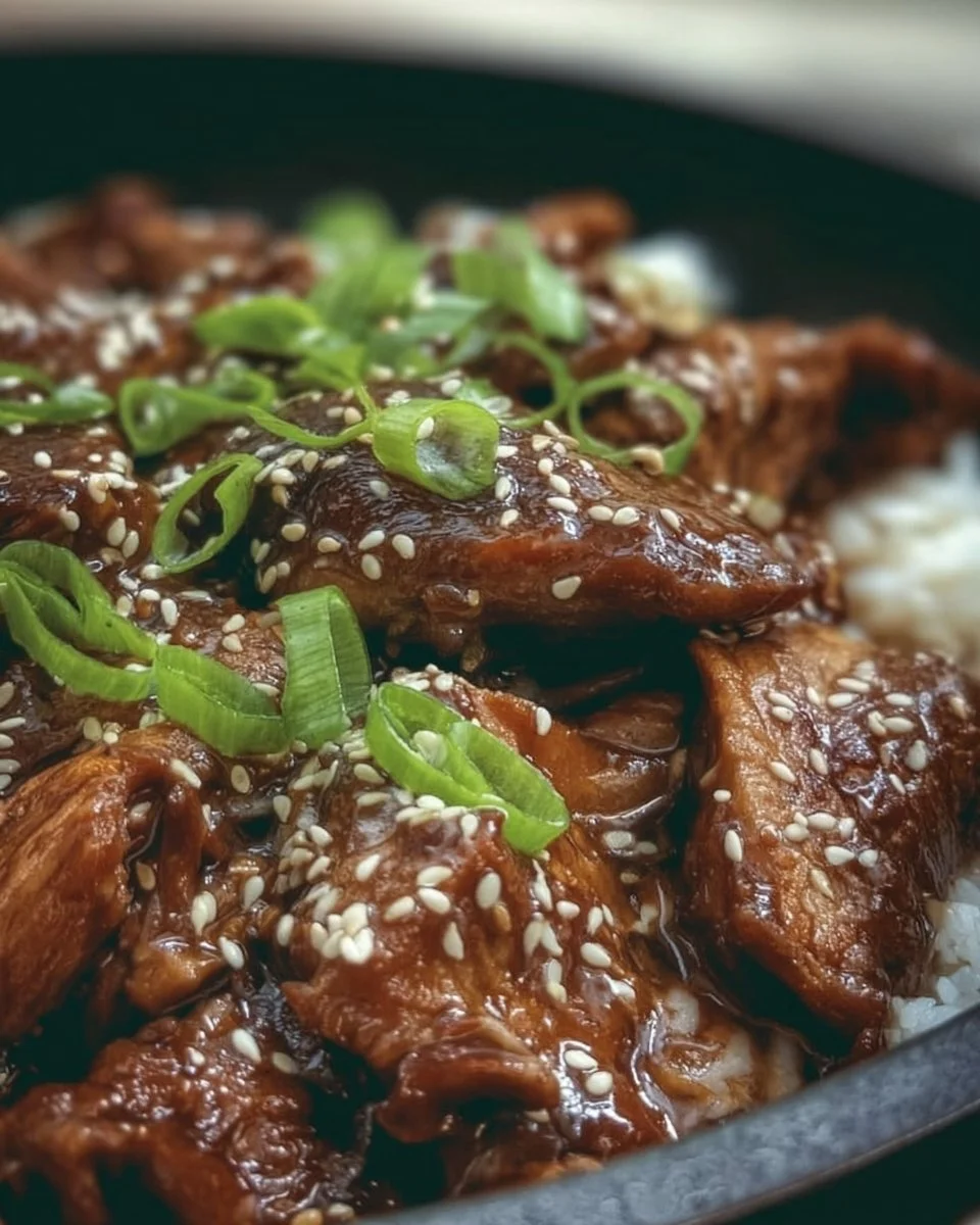 Delicious slow cooker teriyaki chicken served with rice and vegetables