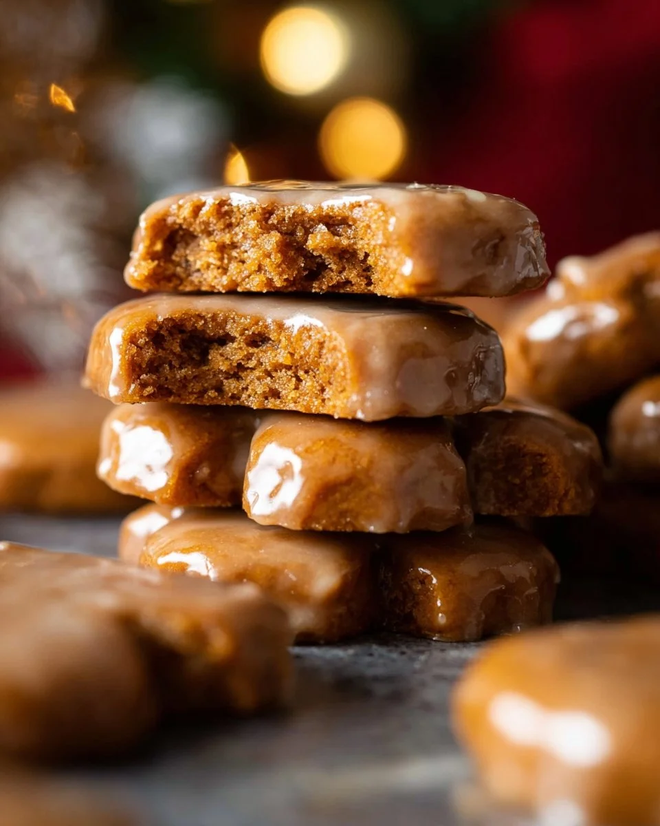 Soft and chewy gingerbread man cookies on a festive plate