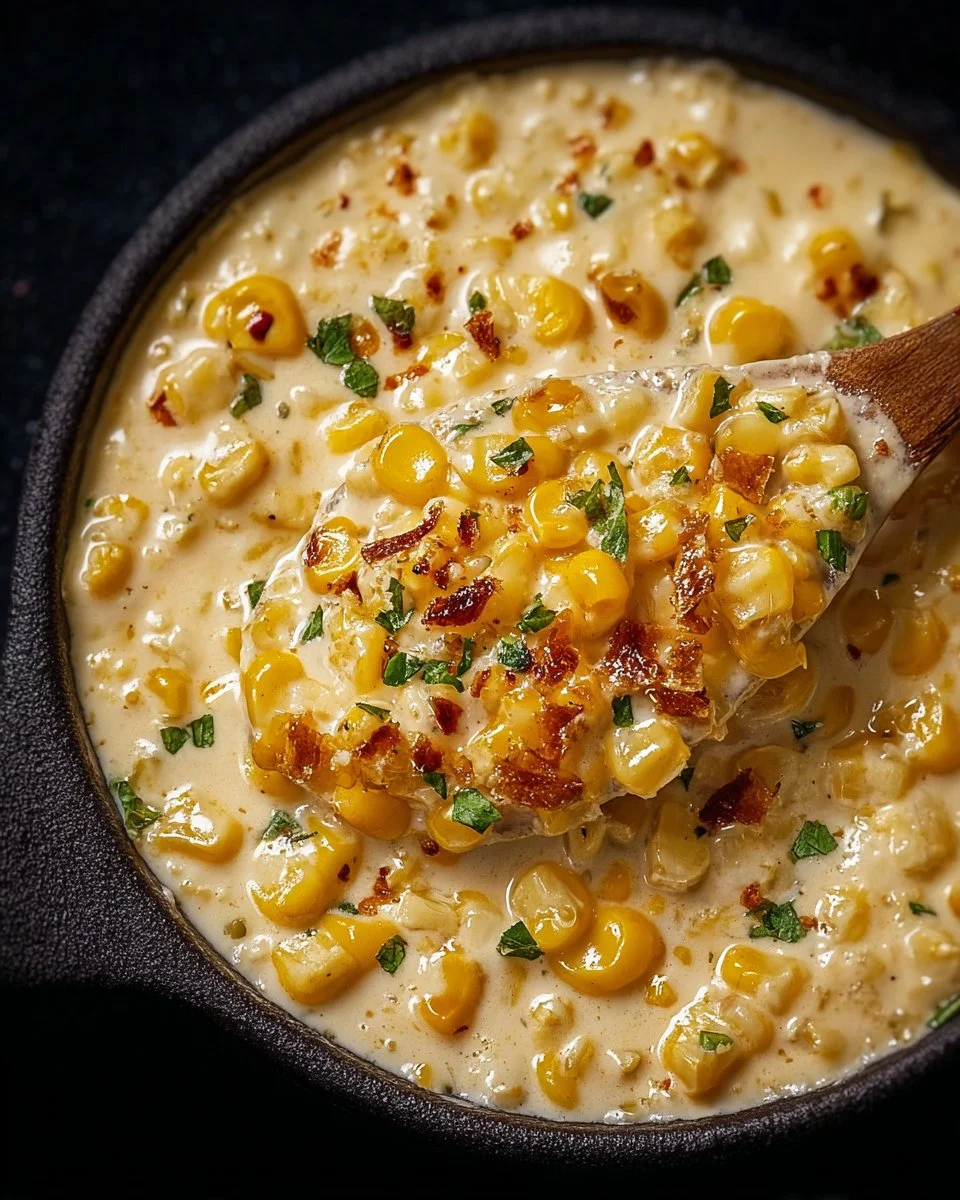 Delicious street corn cheese dish served with toppings and herbs