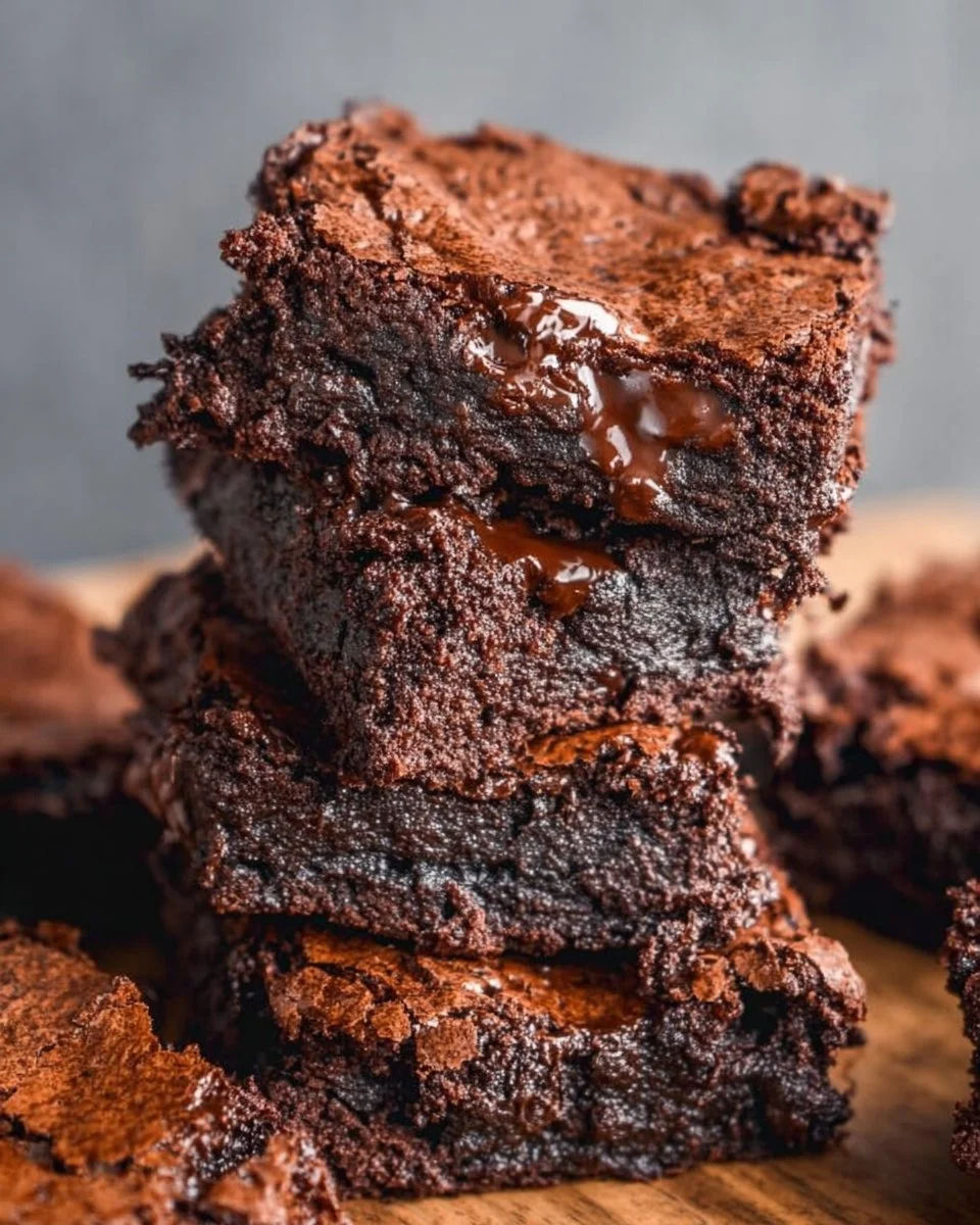 Delicious zero sugar brownies made with Greek yogurt for a healthy treat