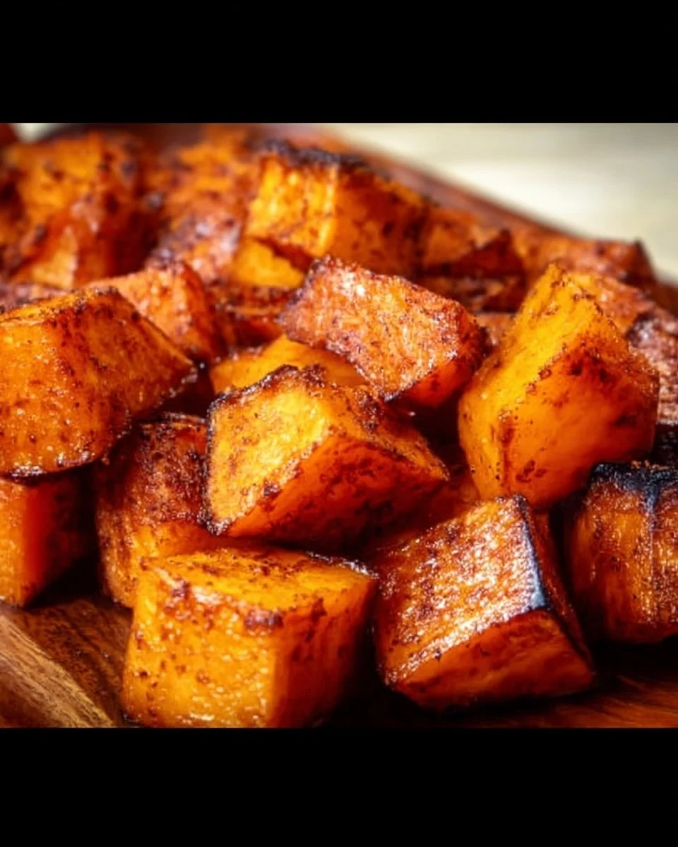 Air Fryer Honey Cinnamon Butternut Squash dish served in a bowl