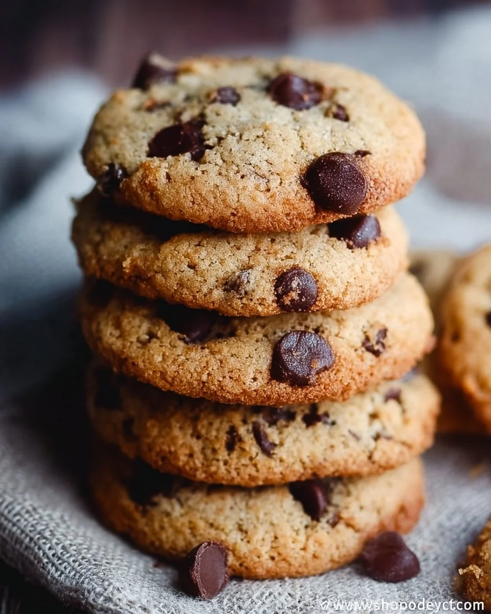 Almond flour chocolate chip cookies fresh out of the oven