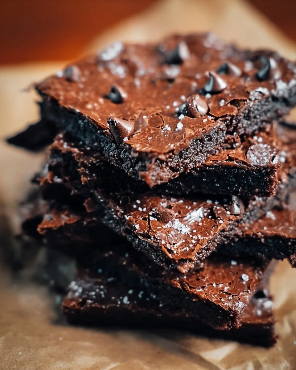Delicious brown brownie brittle snack in a wooden bowl