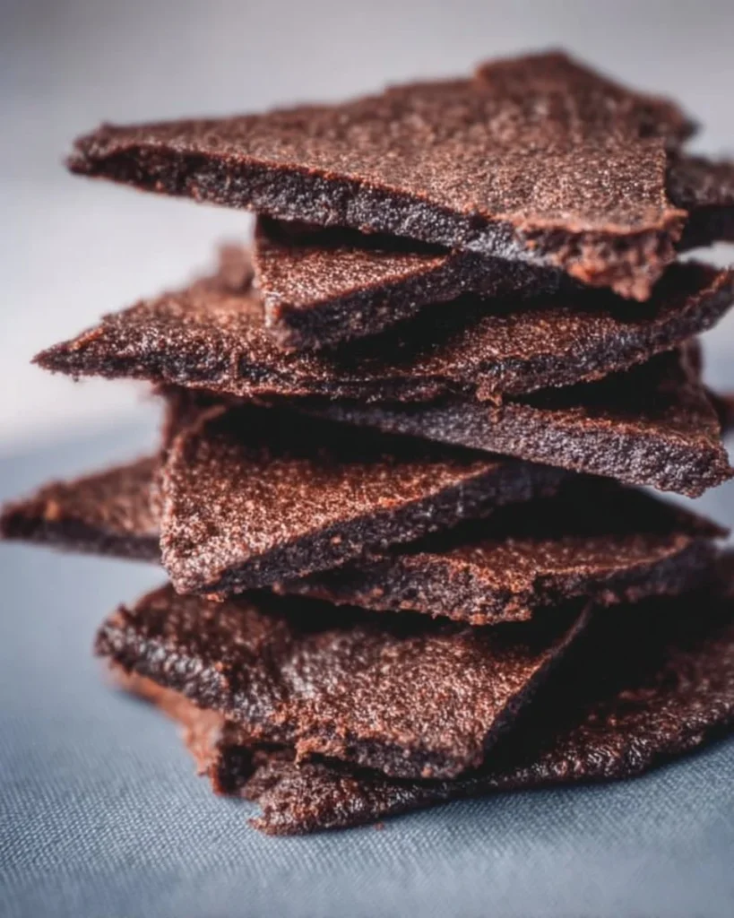 Crunchy brownie crisps in a bowl, perfect for snacking