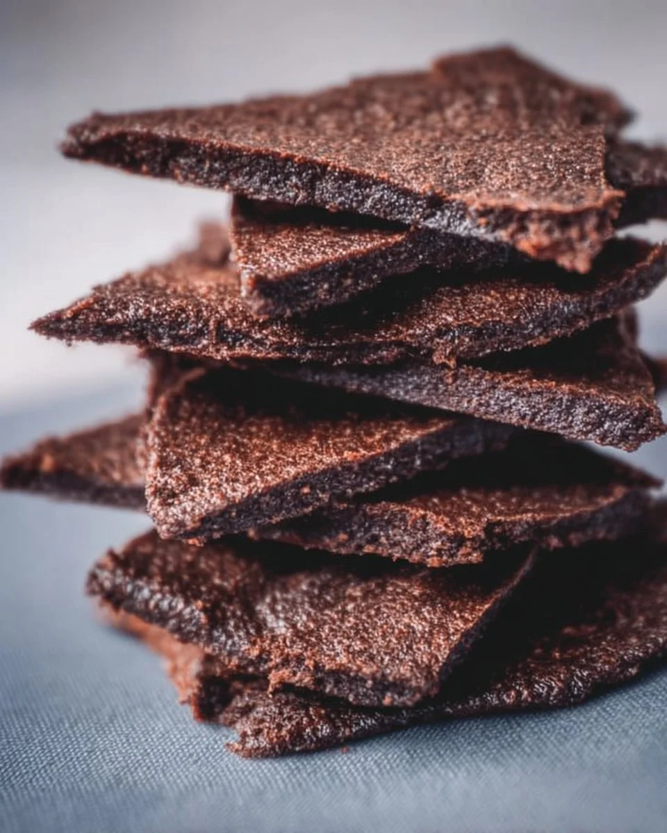 Crunchy brownie crisps in a bowl, perfect for snacking