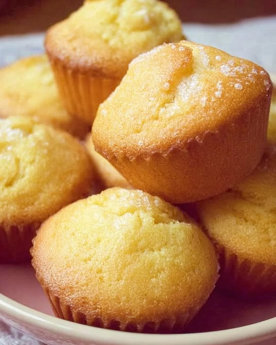 Deliciously chewy mochi muffins on a wooden table with a fresh fruit garnish