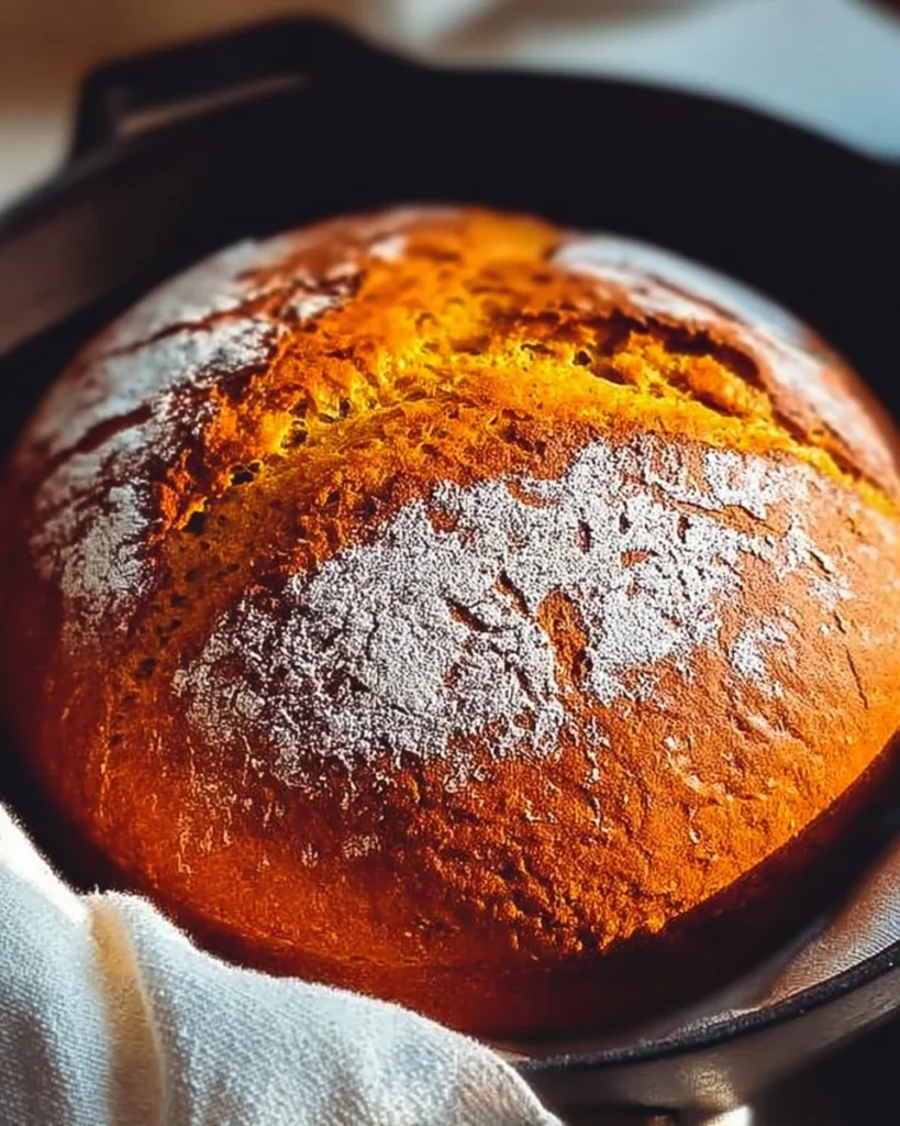 Slice of Classic Dutch Oven Pumpkin Bread topped with pumpkin seeds.