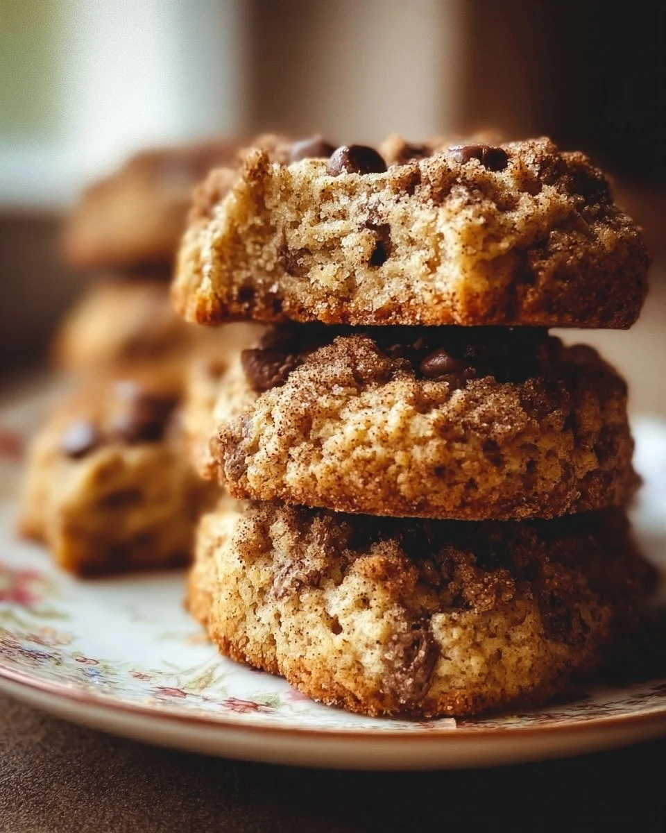Delicious coffee cake cookies on a plate ready to enjoy with coffee.