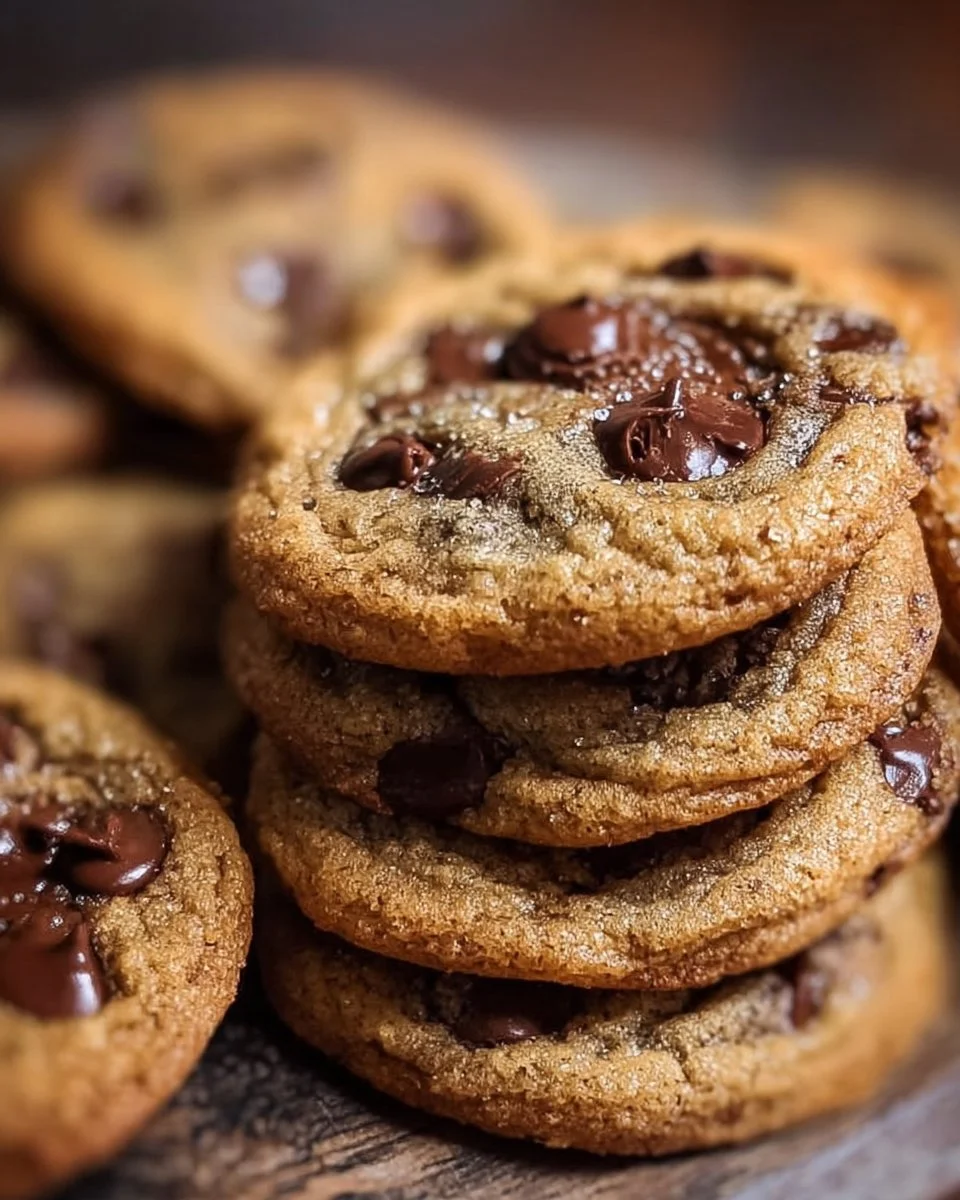 Delicious brown sugar chocolate chip cookies with gooey chocolate chips