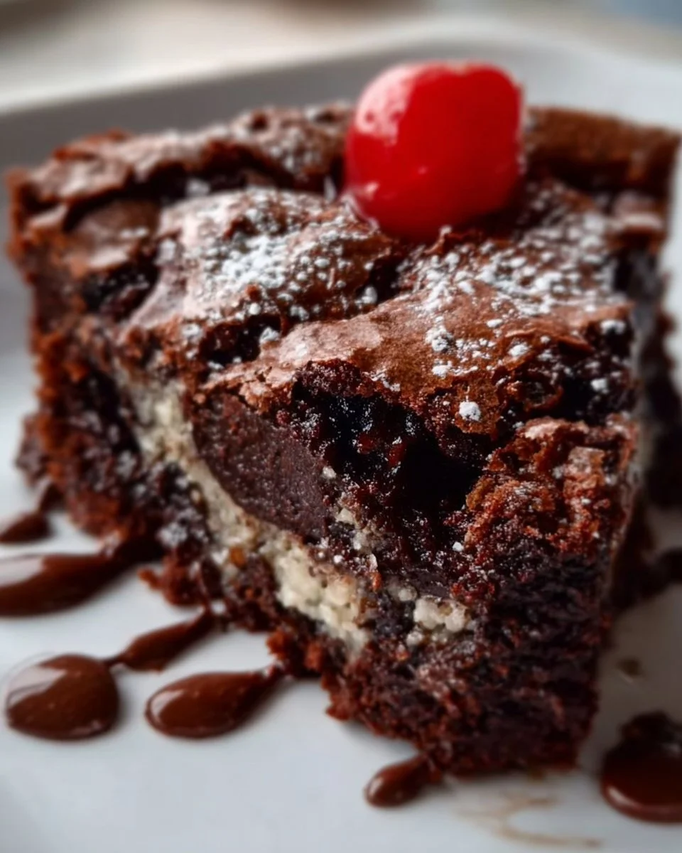 Delicious Earthquake Cake with layers of chocolate and cream cheese frosting