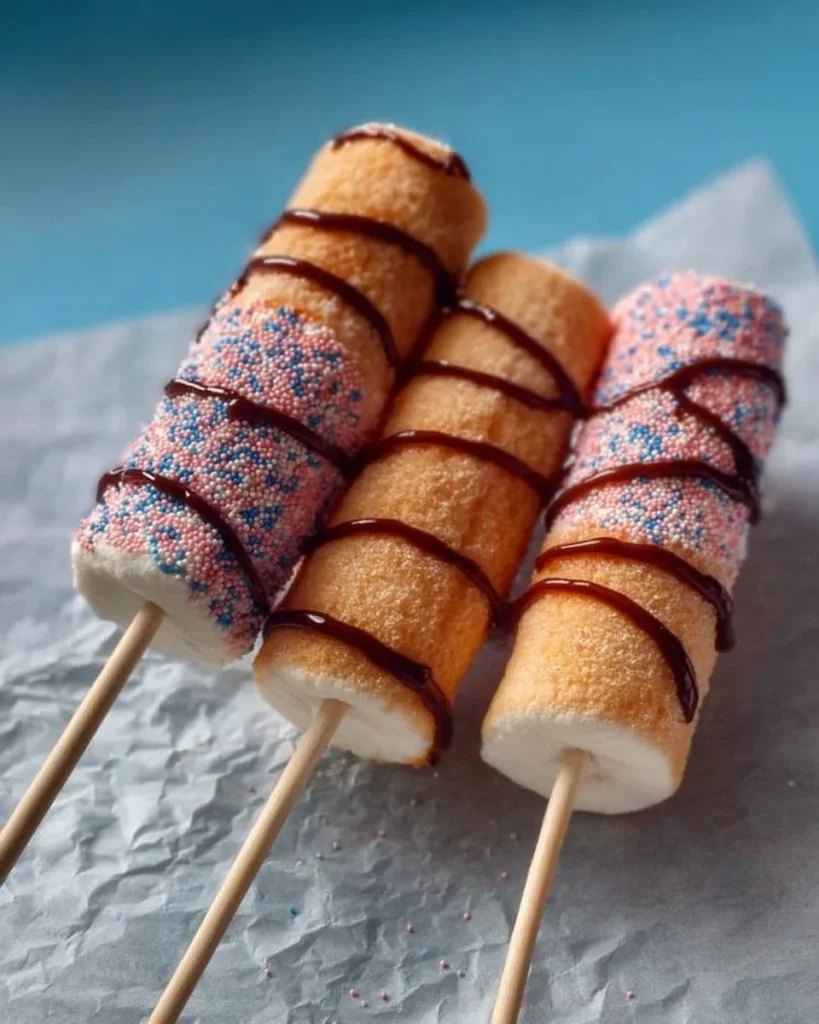 Colorful marshmallow pops decorated for a party