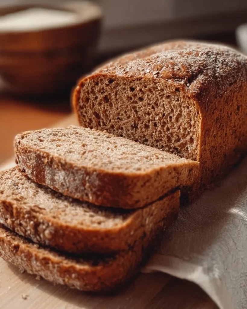 Homemade Ezekiel bread fresh out of the oven