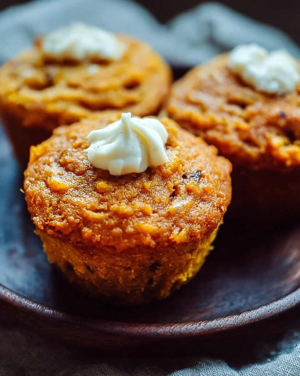 Delicious flourless pumpkin muffins with spices and a moist texture