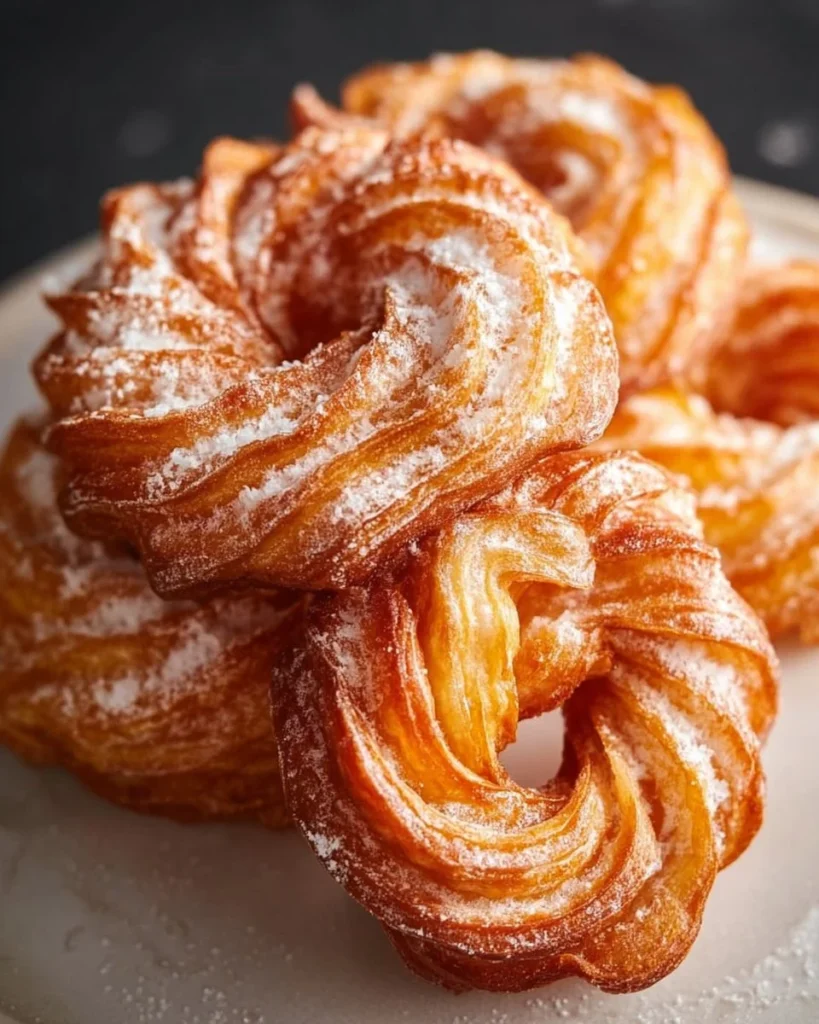 Freshly made French Crullers glazed with sweetness on a plate.