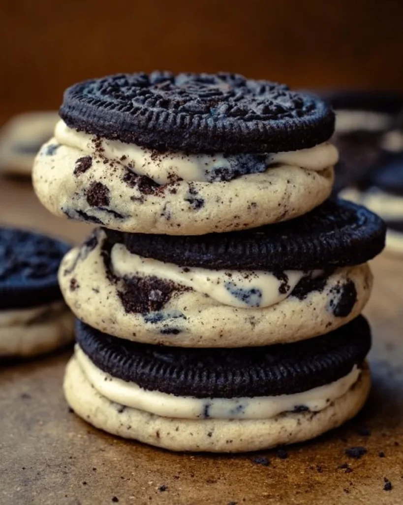 Delicious gooey OREO NYC cookies topped with chunks of OREO cookies
