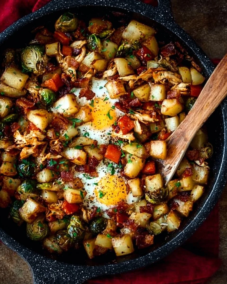 Delicious Harvest Chicken Hash served in a bowl with colorful veggies