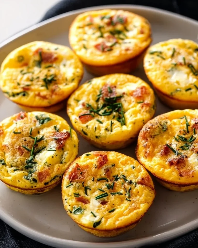 High protein muffin tin egg muffins made with cottage cheese in a baking tray