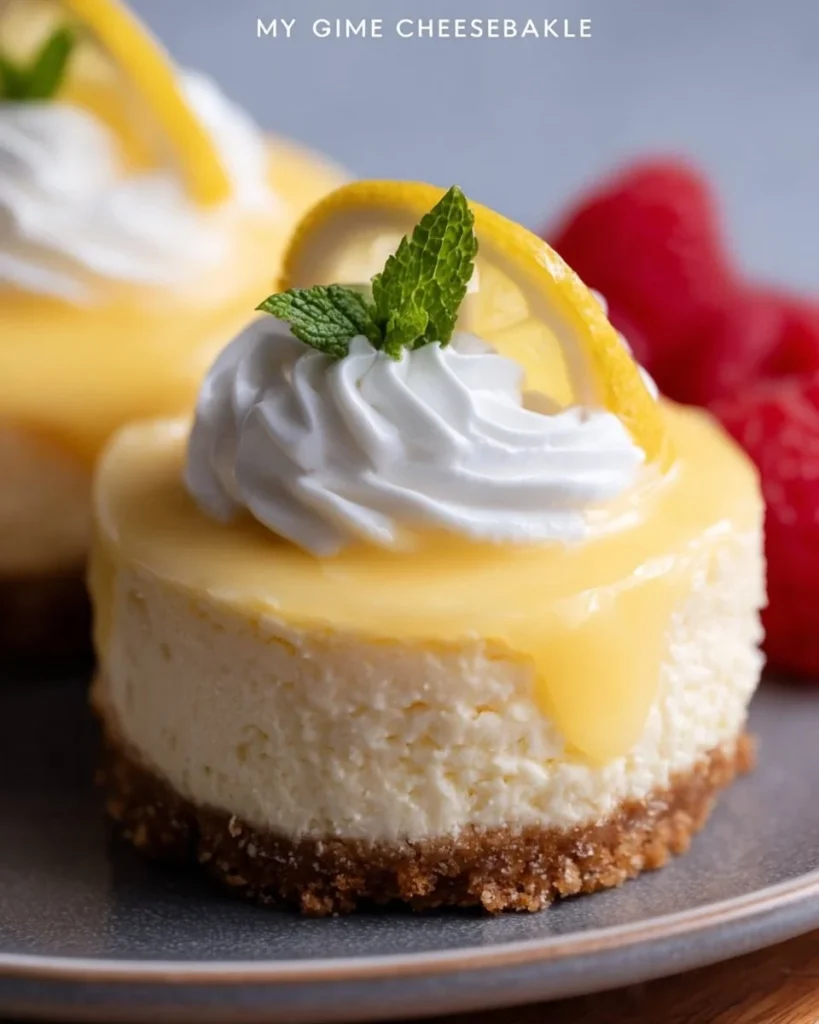Delicious lemon curd cheesecake topped with fresh lemon zest