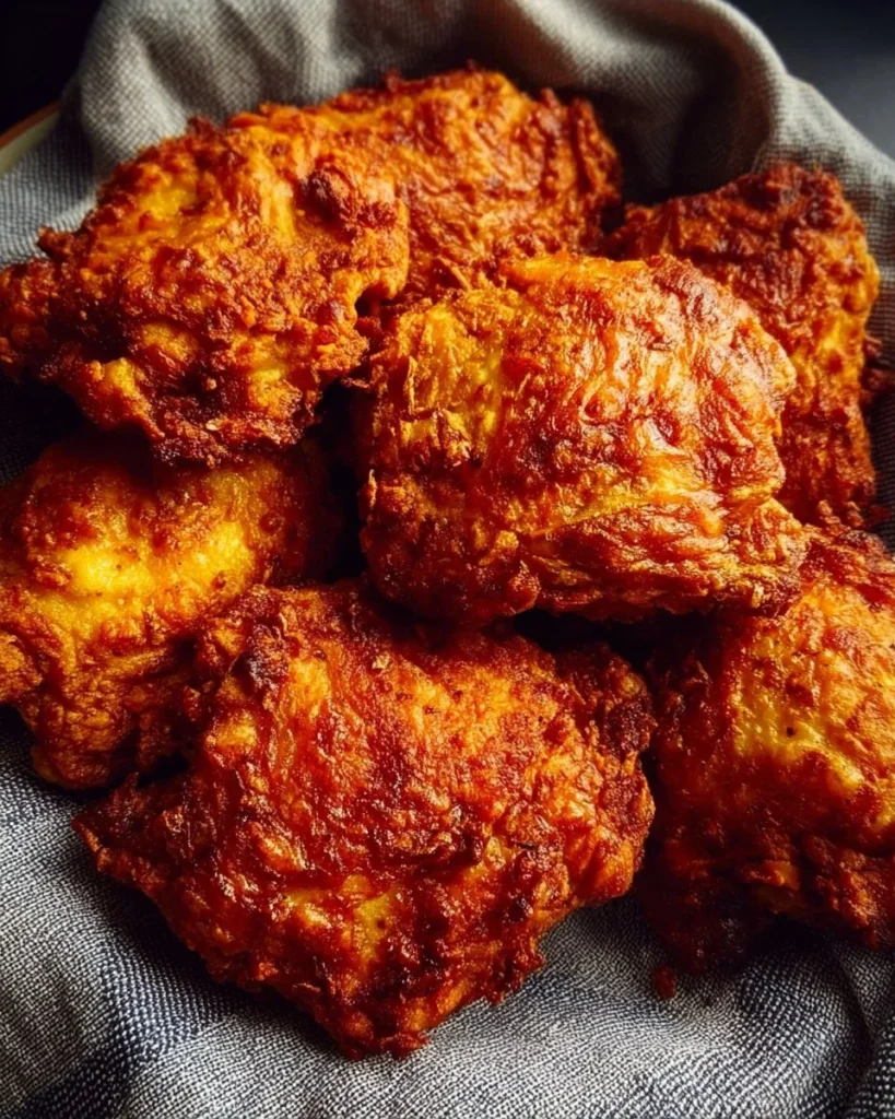 Crispy Oven-Fried Chicken Thighs served on a plate