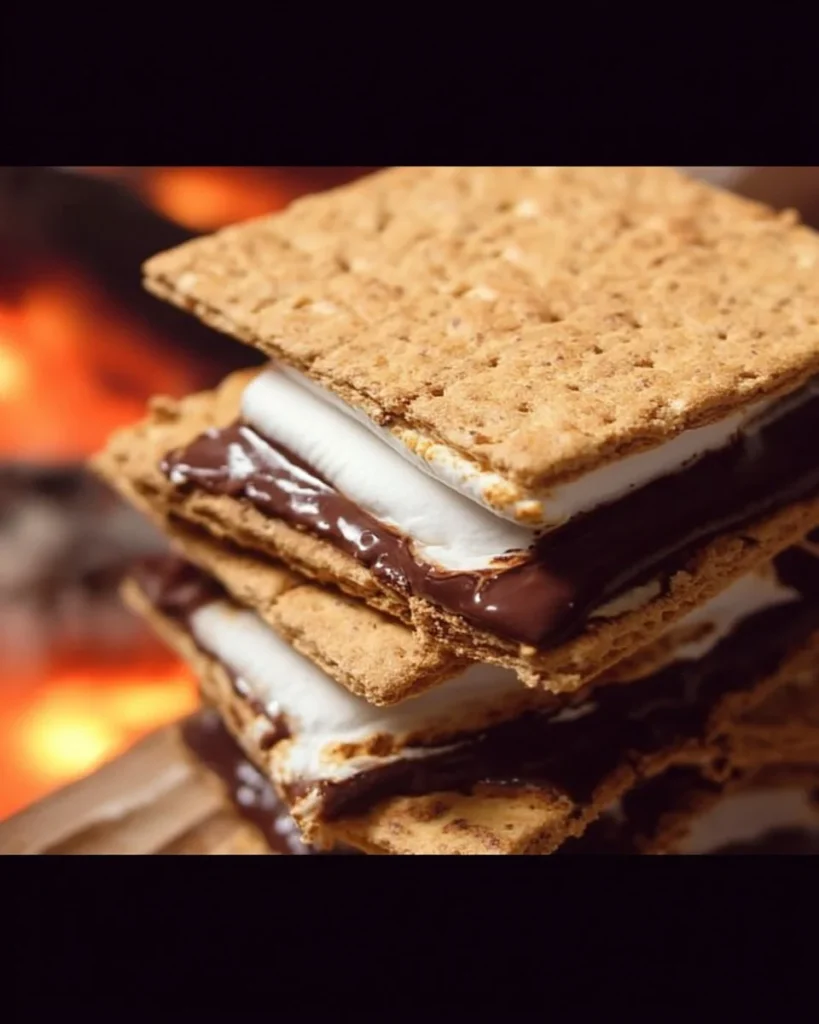Oven s'mores with melted chocolate and fluffy marshmallows, served warm.