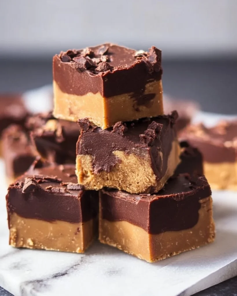 Delicious Reese's Peanut Butter Cup Fudge with chocolate and peanut butter flavors