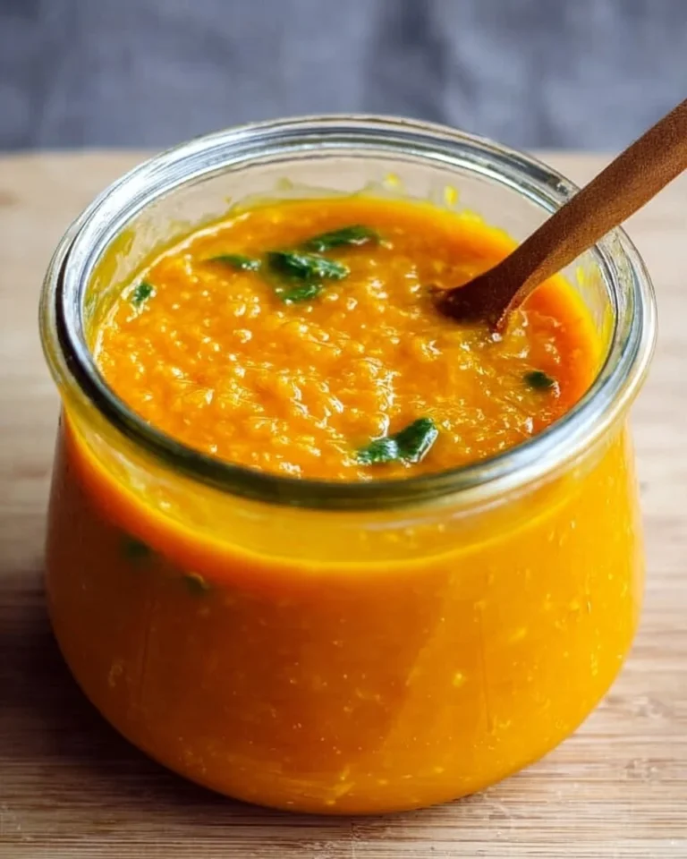 Delicious homemade yellow tomato sauce in a bowl with fresh ingredients