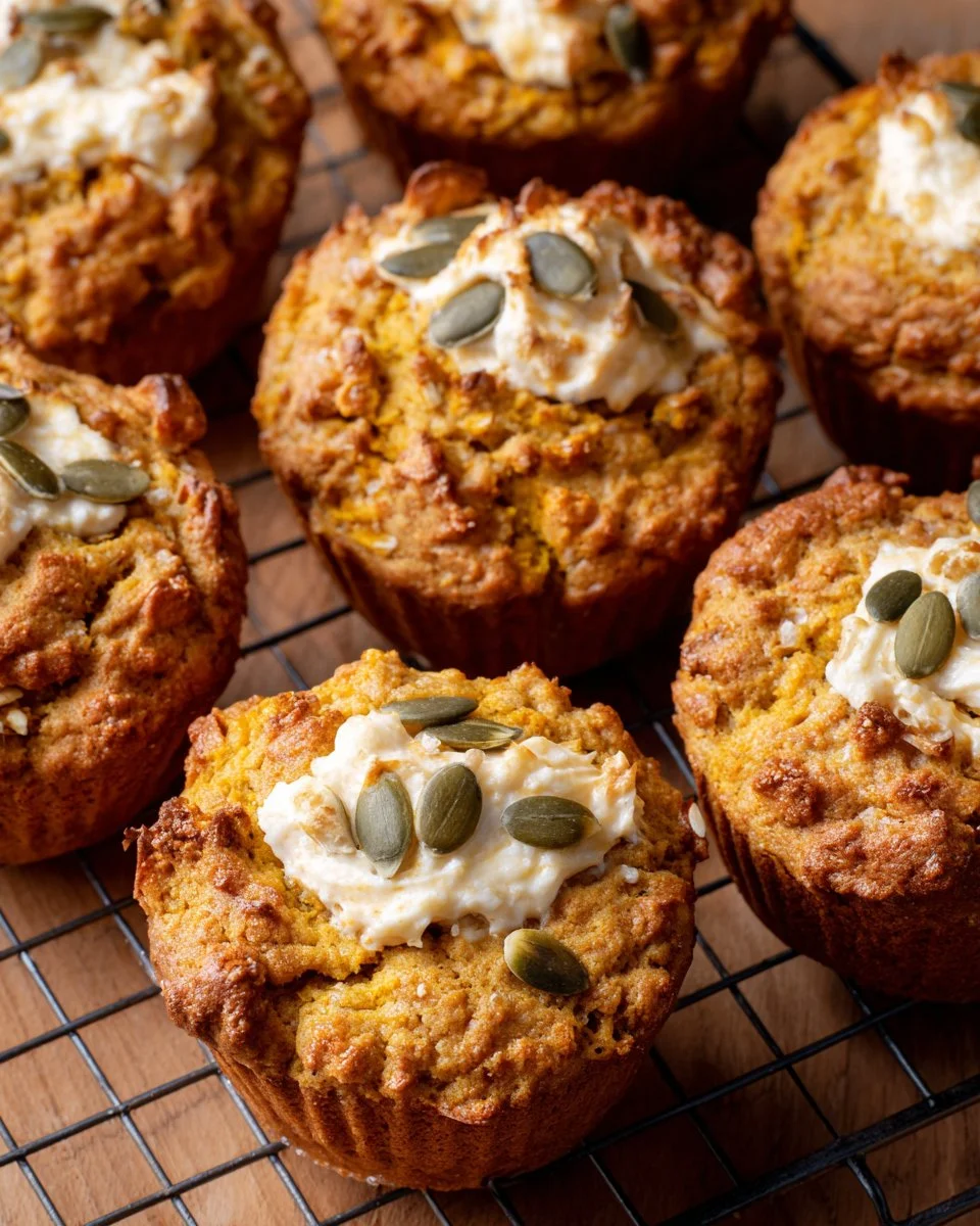 Bakery-Style Pumpkin Cream-Cheese Muffins