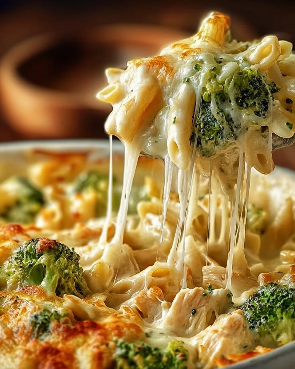 Chicken and Broccoli Alfredo Bake