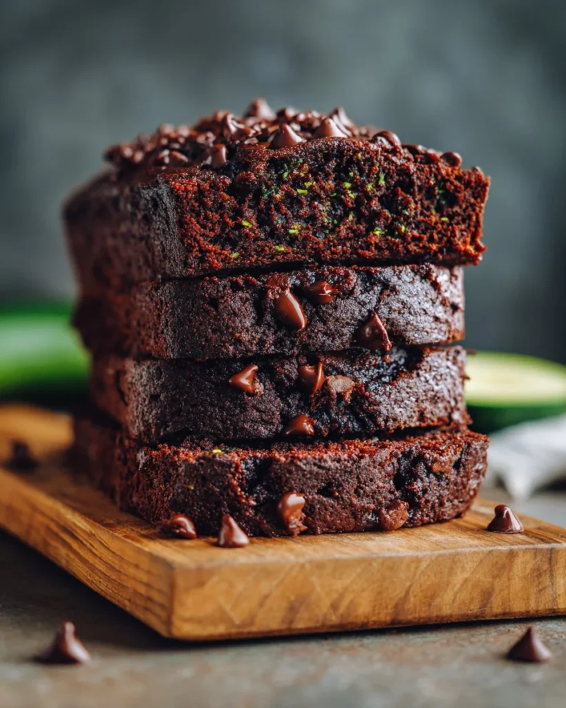 Chocolate chip coconut zucchini bread fresh out of the oven