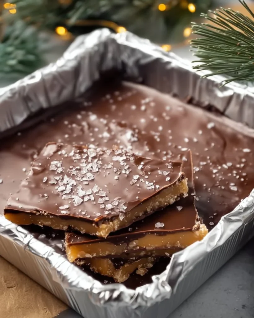 Delicious classic buttery toffee candy on a wooden board