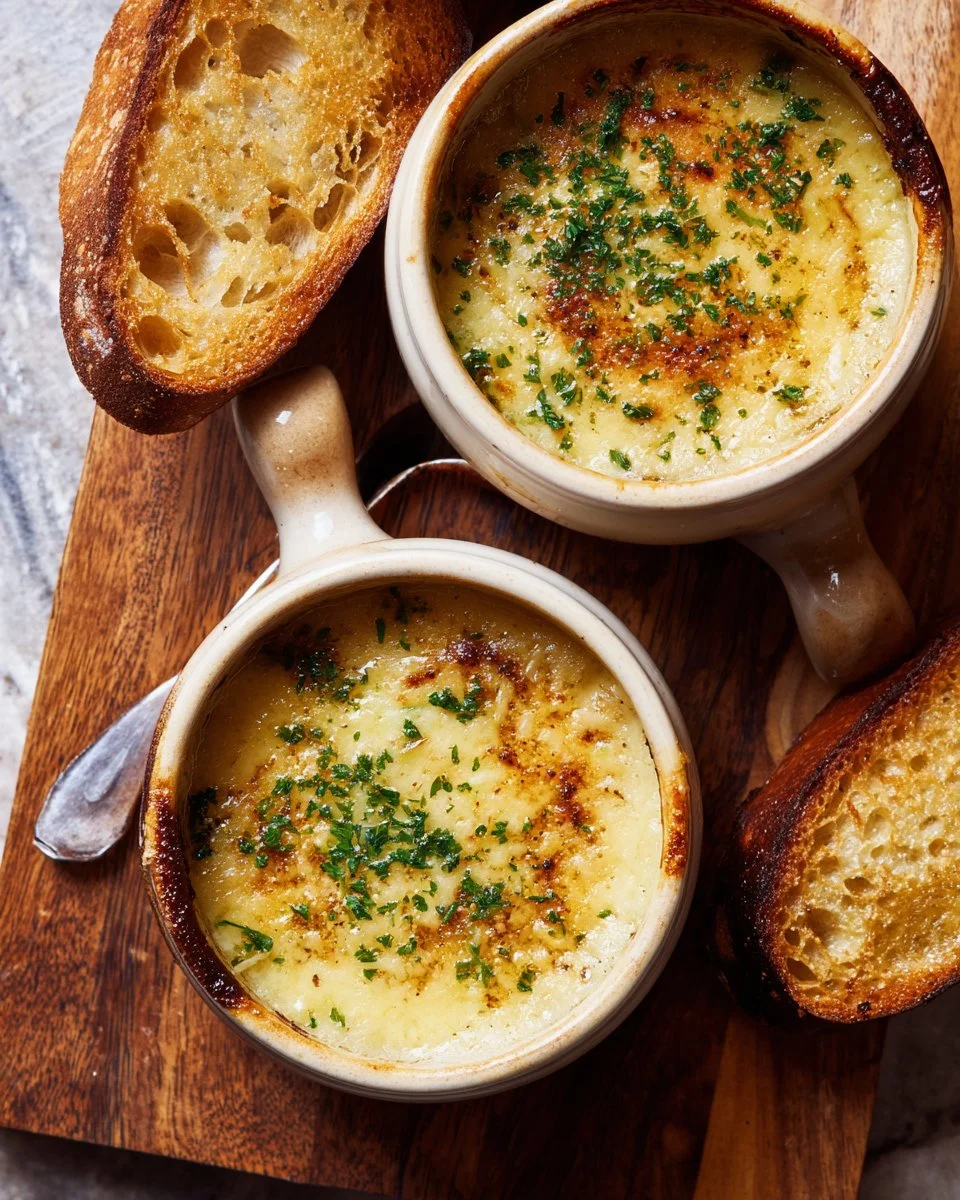 Cozy French Garlic Soup For Two