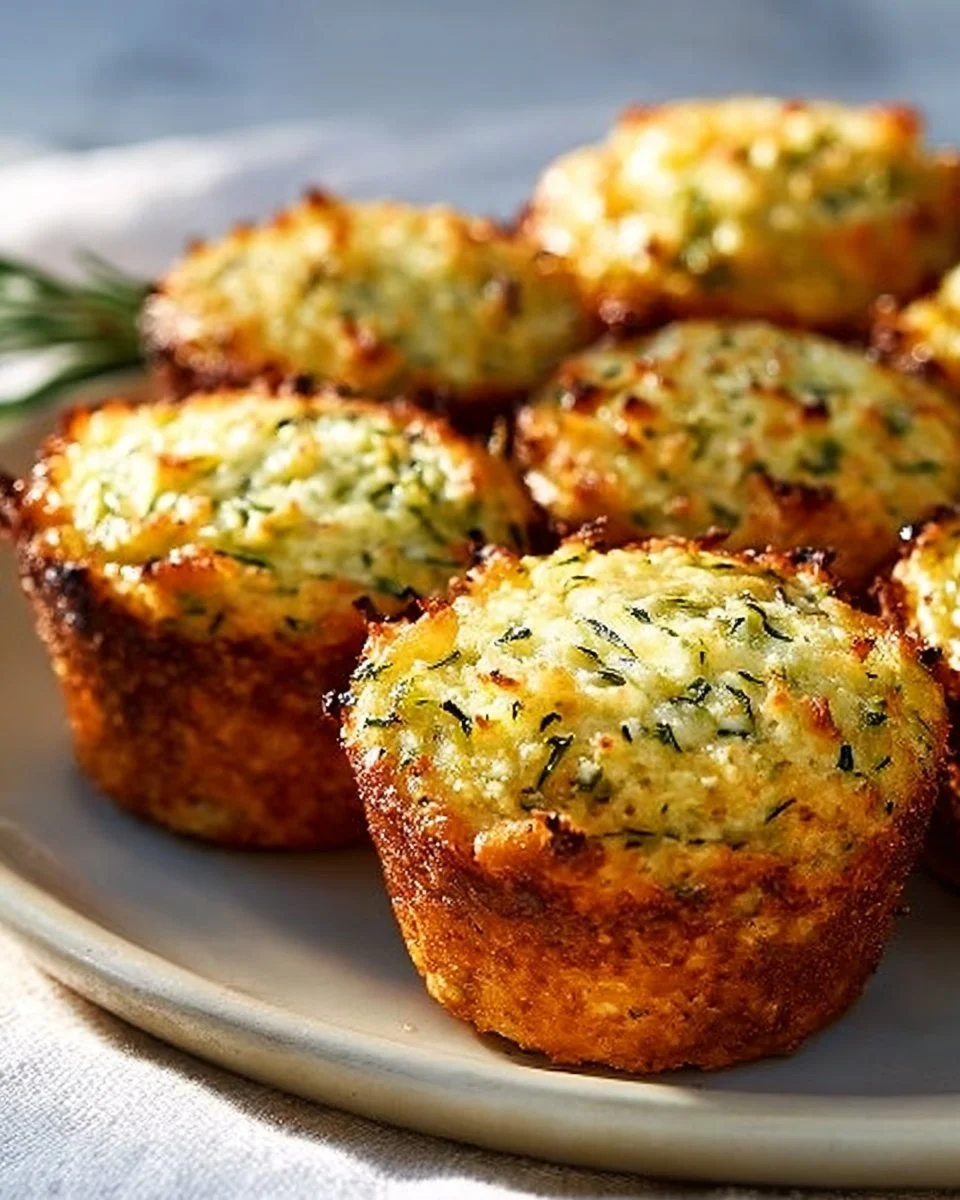 Crispy Parmesan Zucchini Muffins