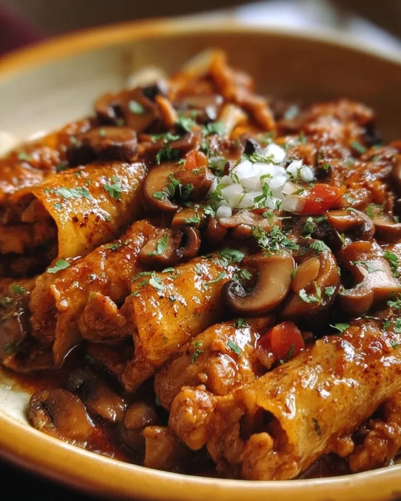 Honey Garlic Chicken with Mushroom - a savory and sweet dinner dish