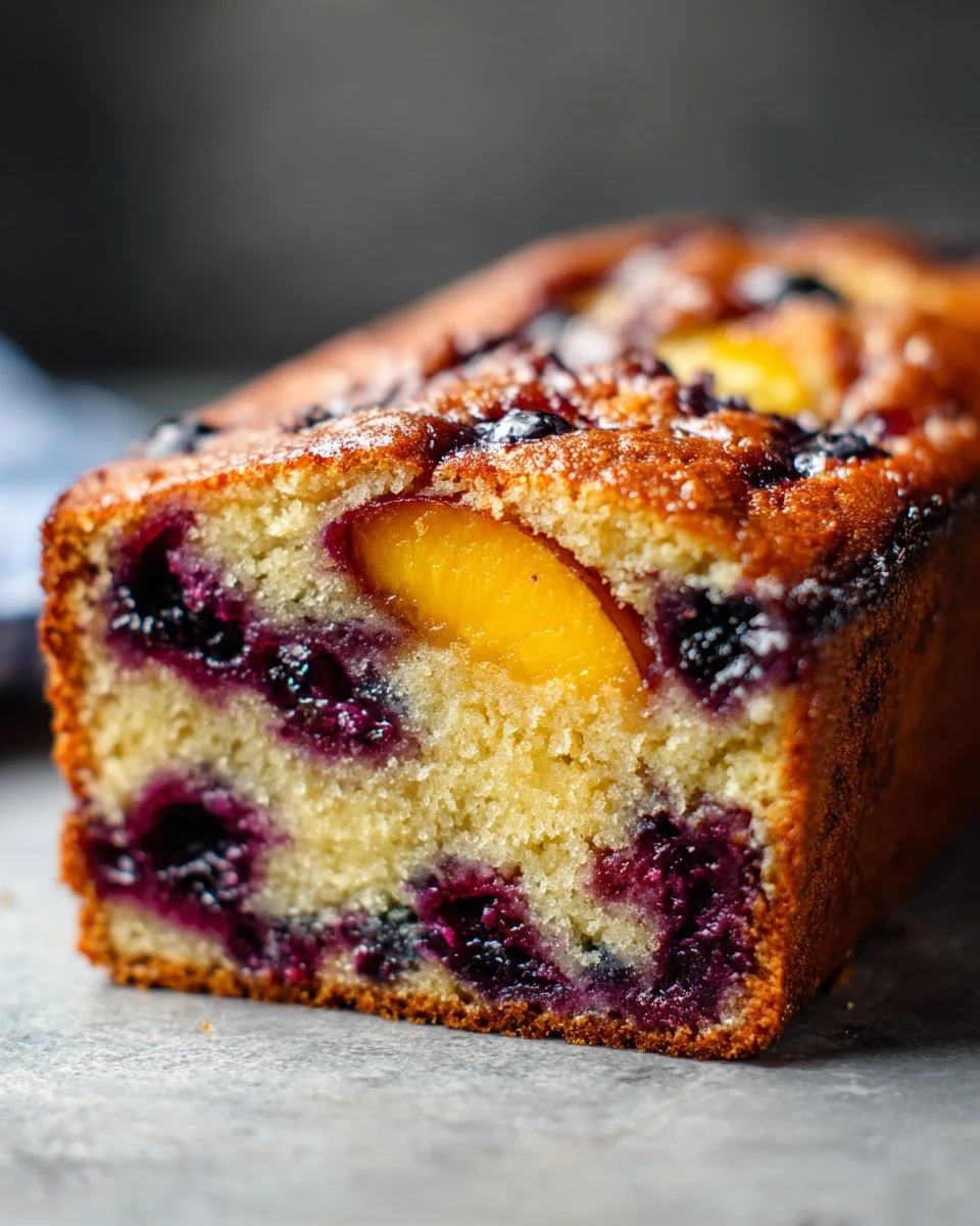 Irresistible Blueberry Peach Bread