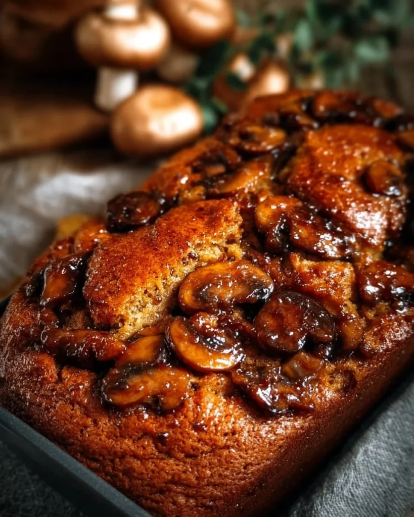 Deliciously moist pumpkin banana bread slice on a wooden plate