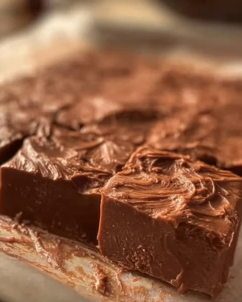 Delicious 5-minute fudge by Paula Deen served on a plate