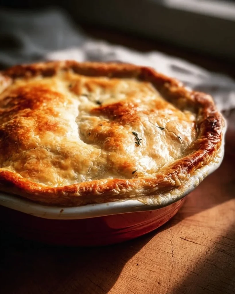 Homemade Chicken Pot Pie with flaky crust and savory filling