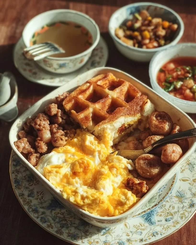 Halal style weekend breakfast with delicious dishes and vibrant presentation.