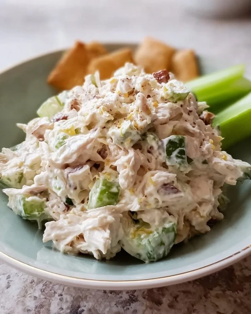 30-Minute Copycat Chicken Salad prepared with fresh ingredients