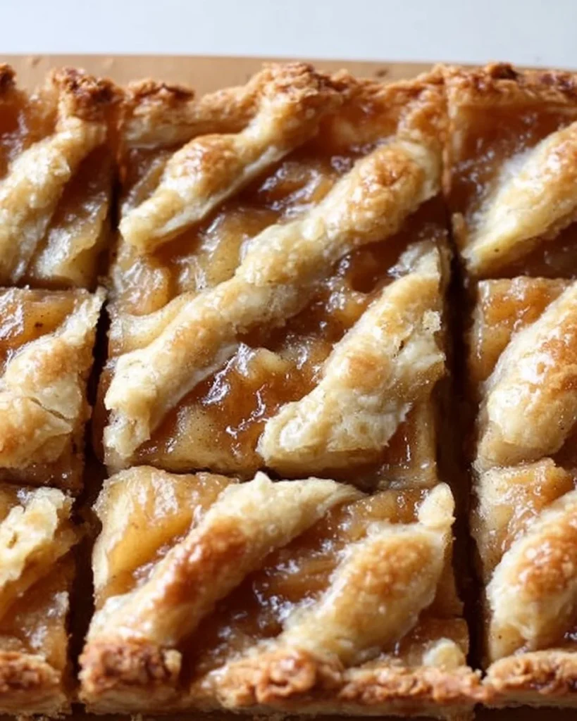 Homemade Apple Slab Pie Bars with fresh apples and flaky crust