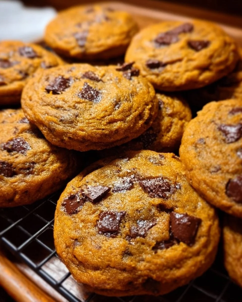 Chewy Pumpkin Chocolate Chip Cookies