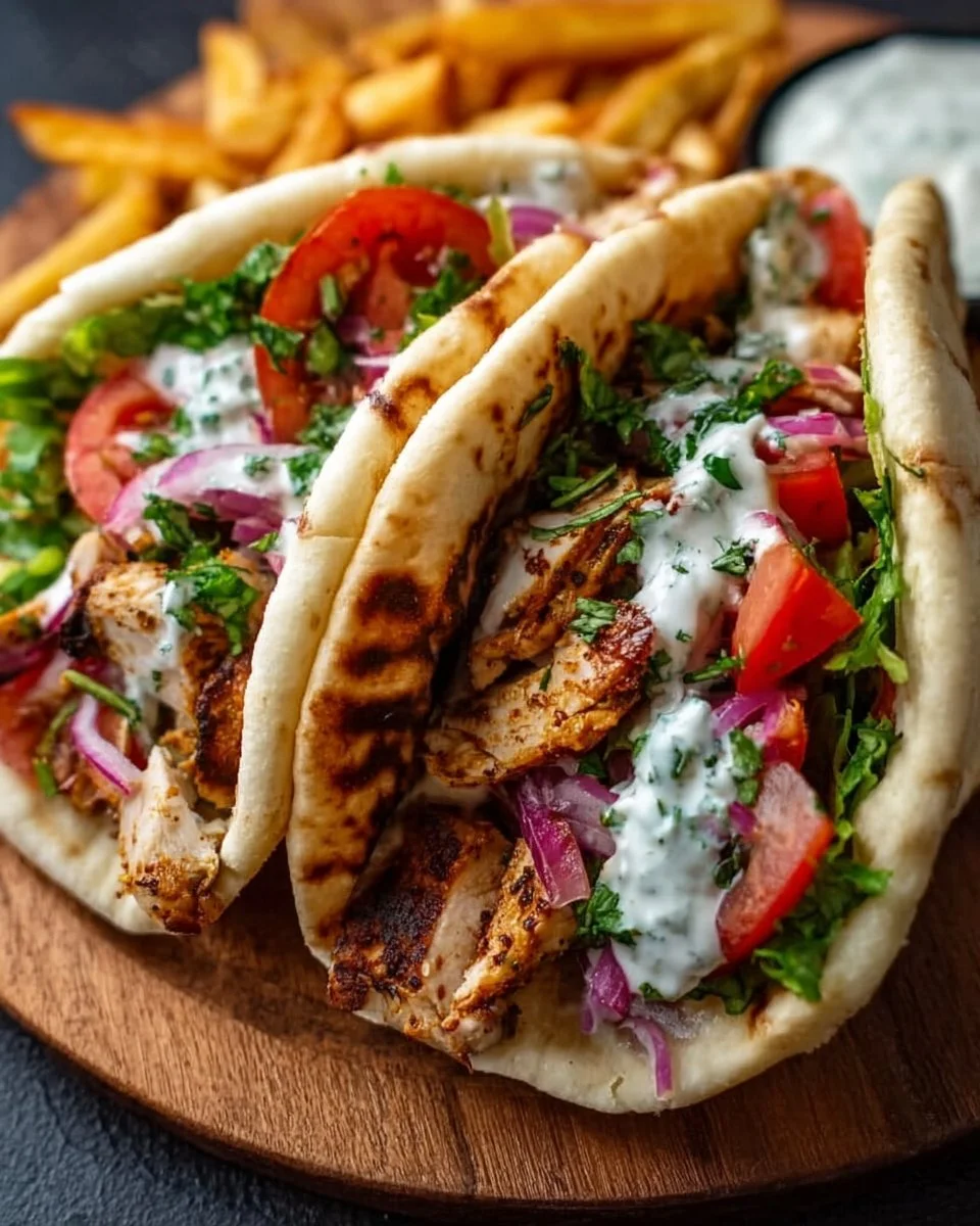 Chicken Shawarma Pitas