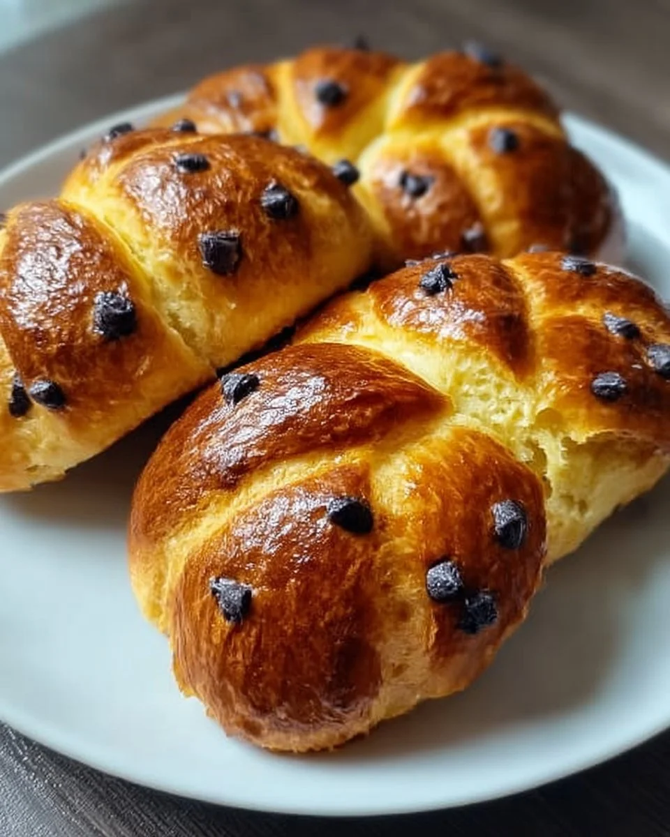 Chocolate Chip Vanilla Custard Brioches
