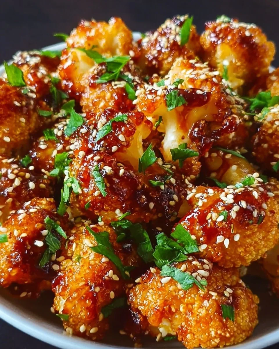Crispy Air Fryer Sesame Cauliflower