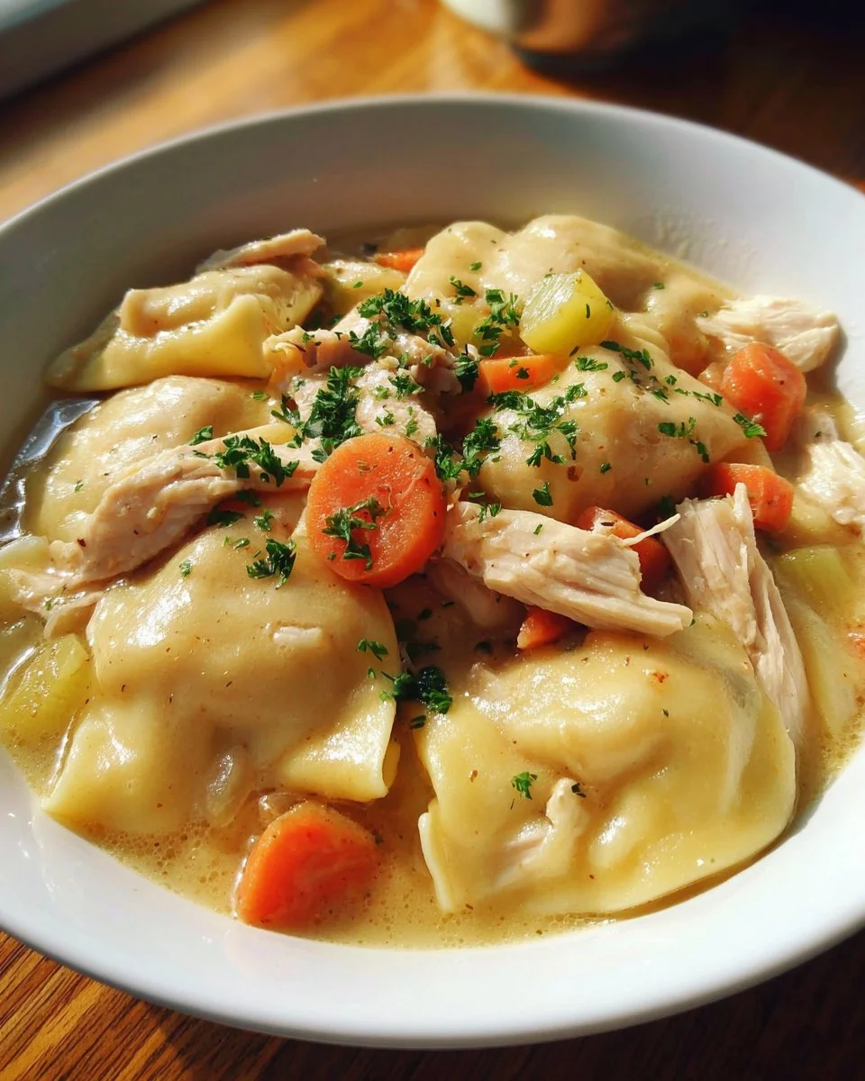 Crock-Pot Chicken Pierogi Stew