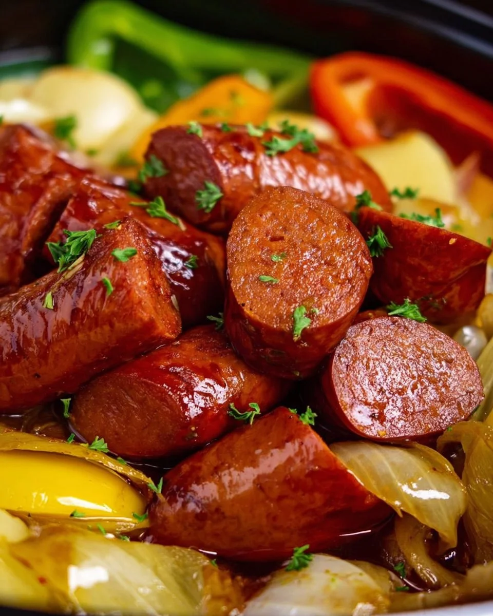 Crock Pot Mississippi Beef Sausage